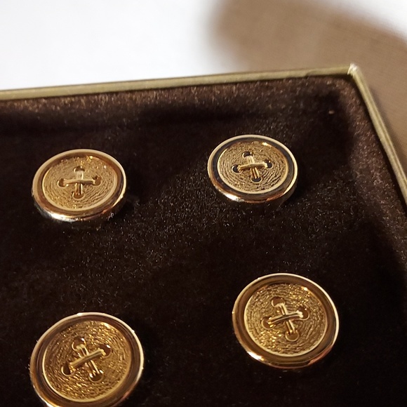 Vintage 1972 Avon Citation Jewelry For Men Button Style Button Covers - Picture 3 of 9
